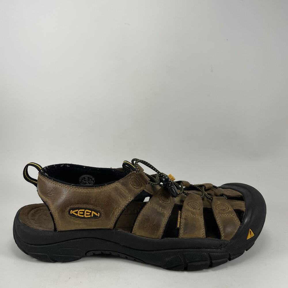 Keen Newport Mens Size 12 Brown Leather Closed Toe Fisherman Sport Sandals